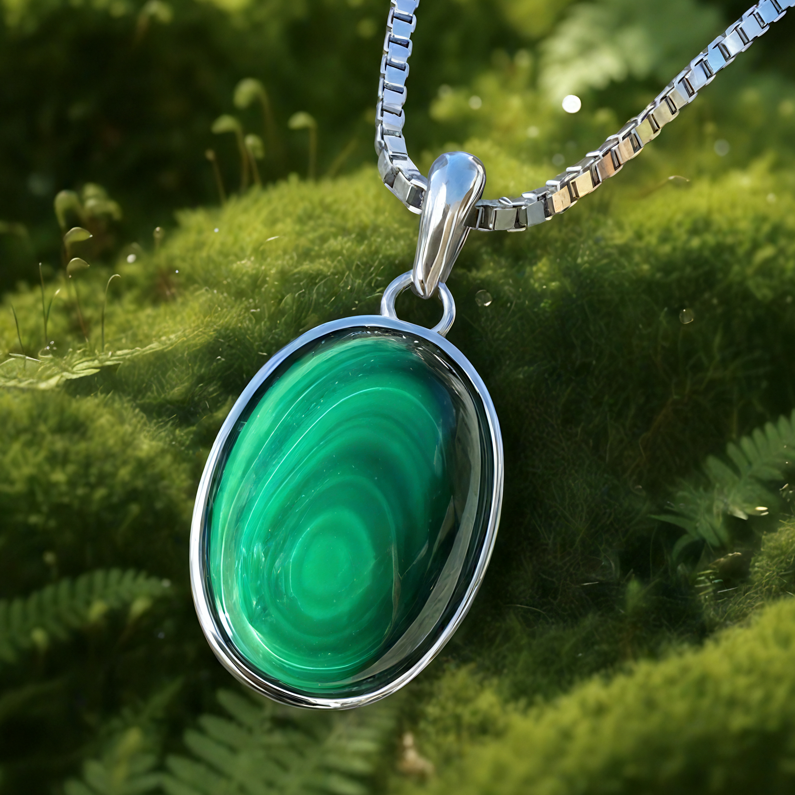 Malachite & Silver Transformation Necklace