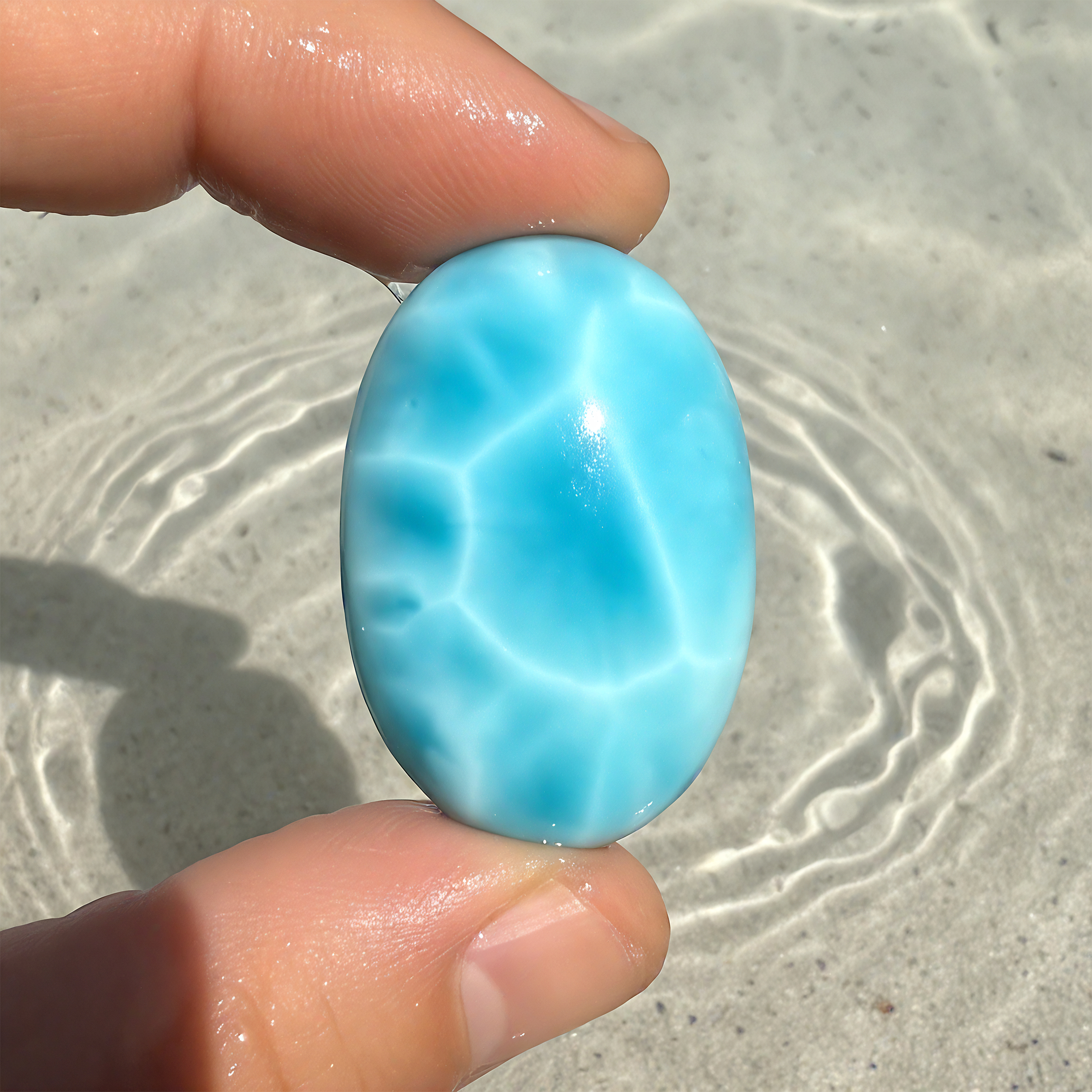 Larimar Teardrop Cabochon - The Stone of Atlantis