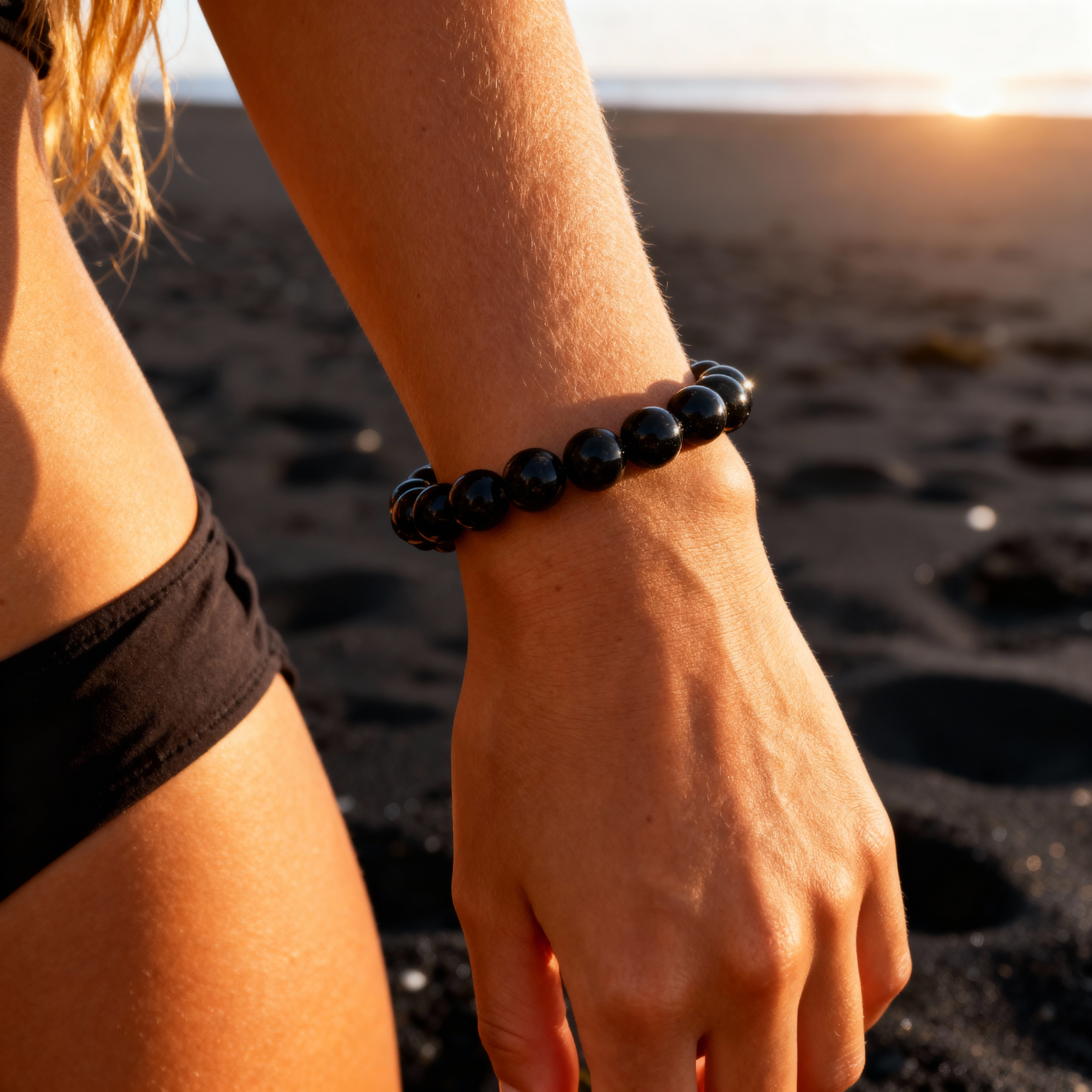 Black Obsidian Mala Bracelet