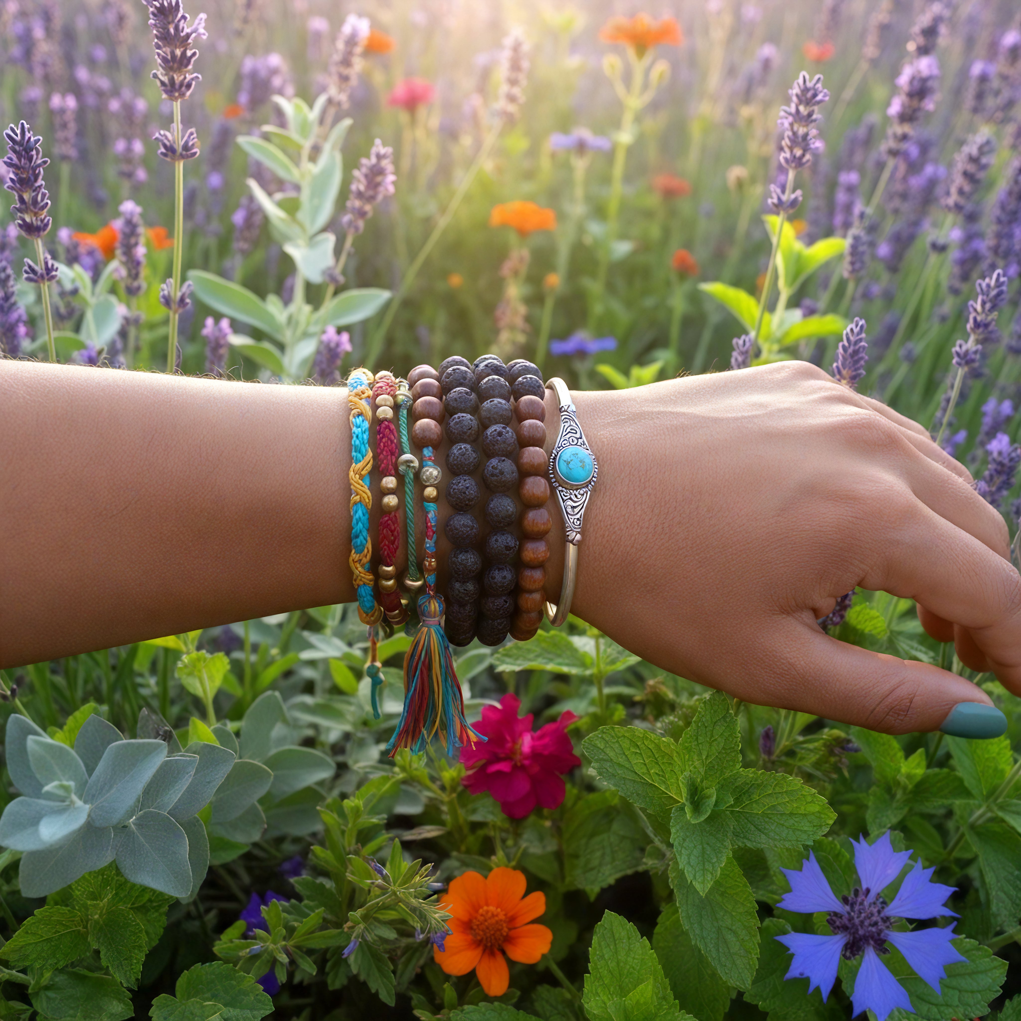 Lava Mala Aromatheraphy Bracelet