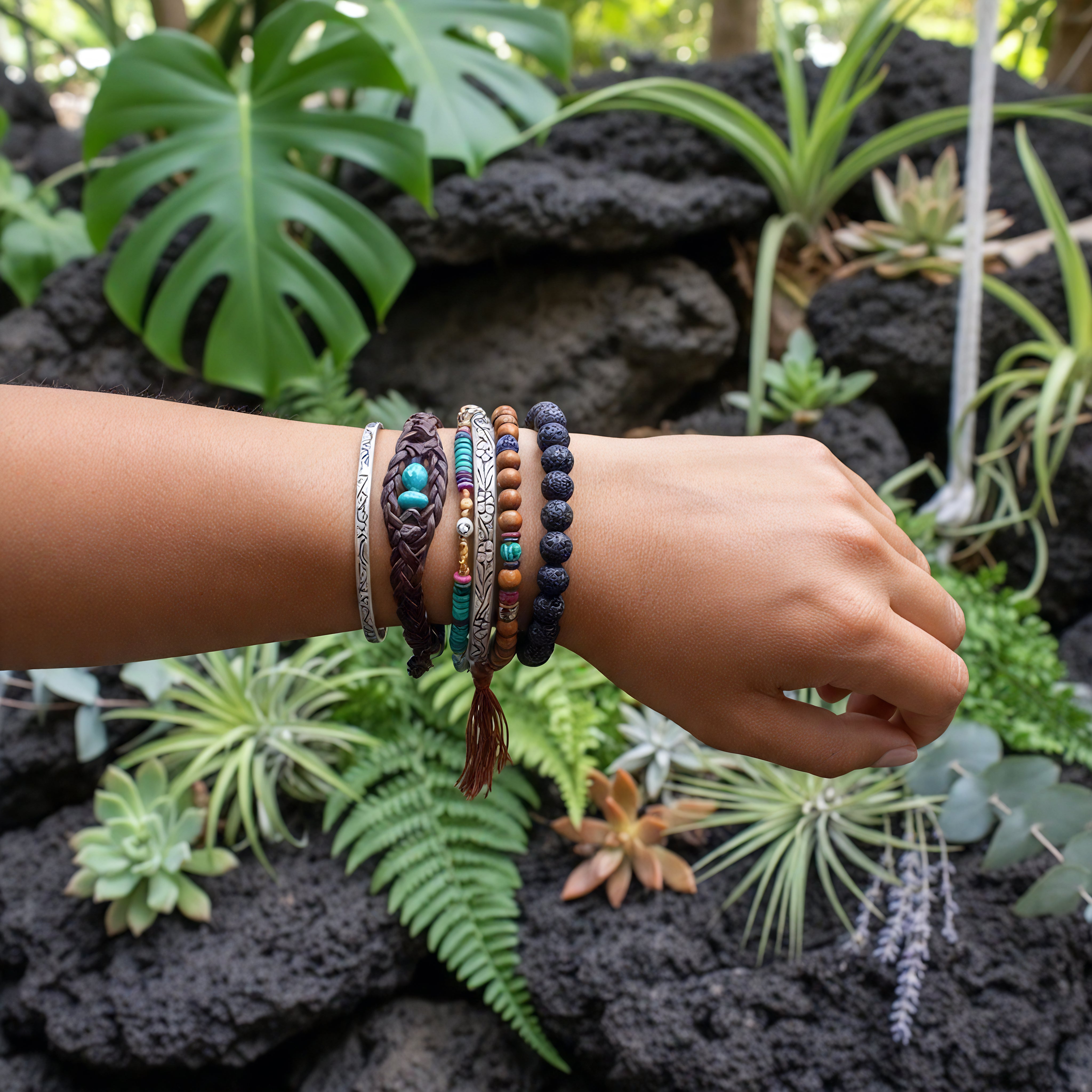 Lava Mala Aromatheraphy Bracelet