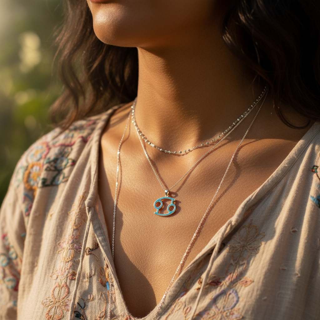 Cancer Opal Zodiac Necklace – June 21 to July 22