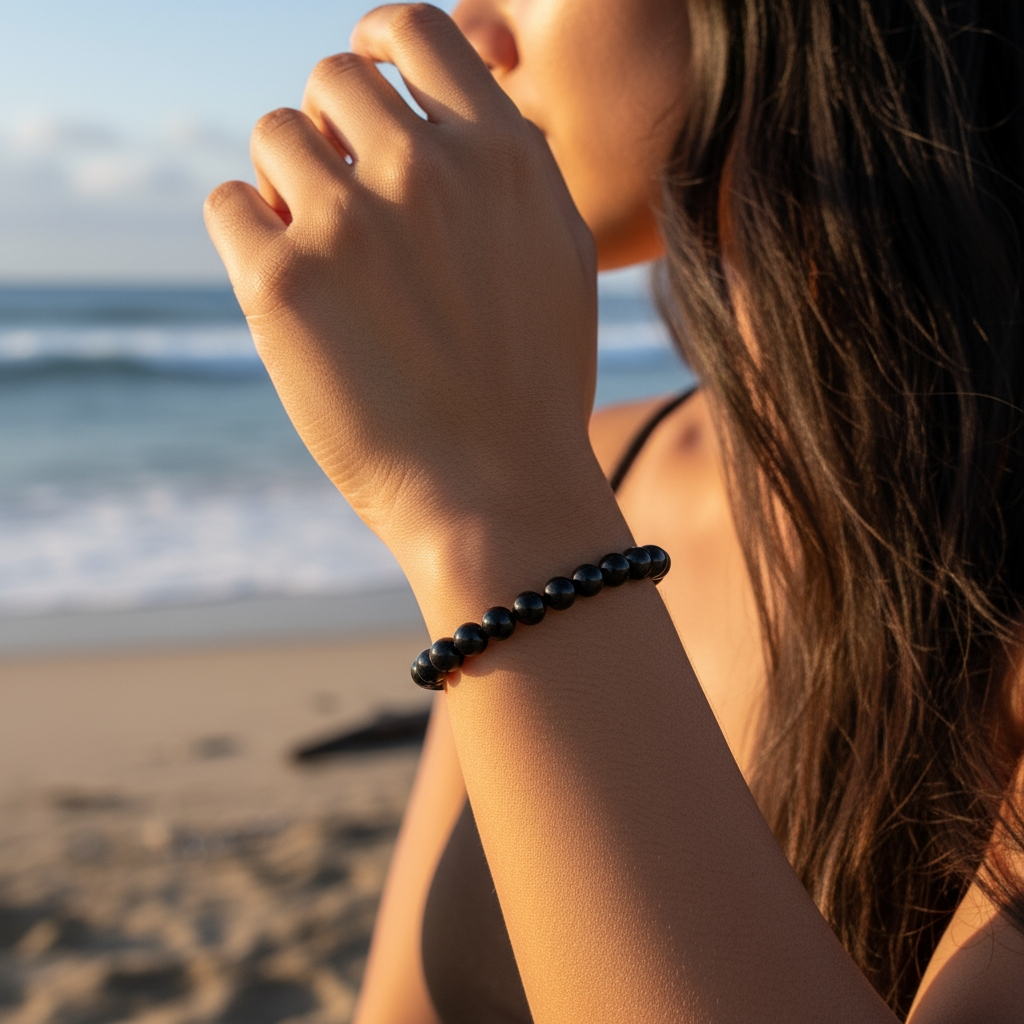 Black Obsidian Mala Bracelet