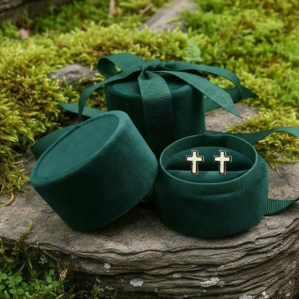 Opal & Silver Faith Earrings