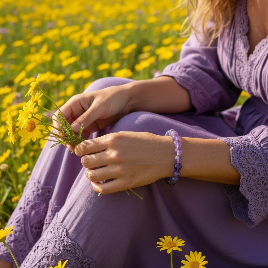 Amethyst Mala Bracelet